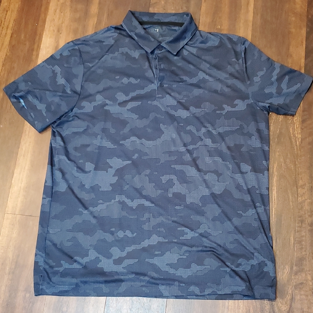 Navy Camo Polo Shirt for Men